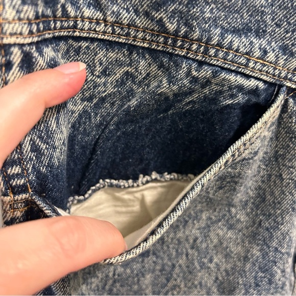 Vintage Roberto Orsini Denim Skirt 7/8 acid wash 80s jean - Picture 6 of 12